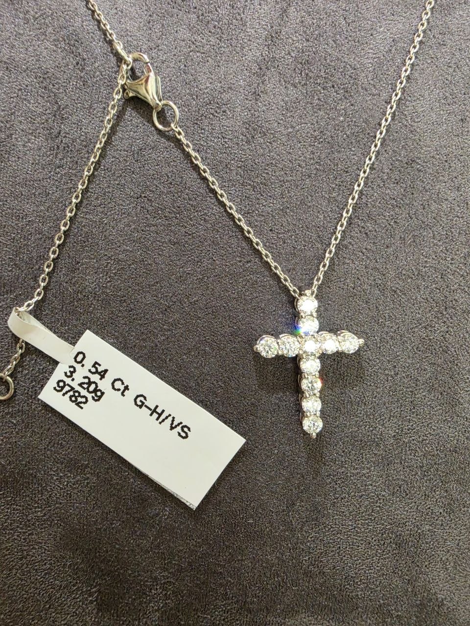 Крестик с бриллиантами 0,54ct