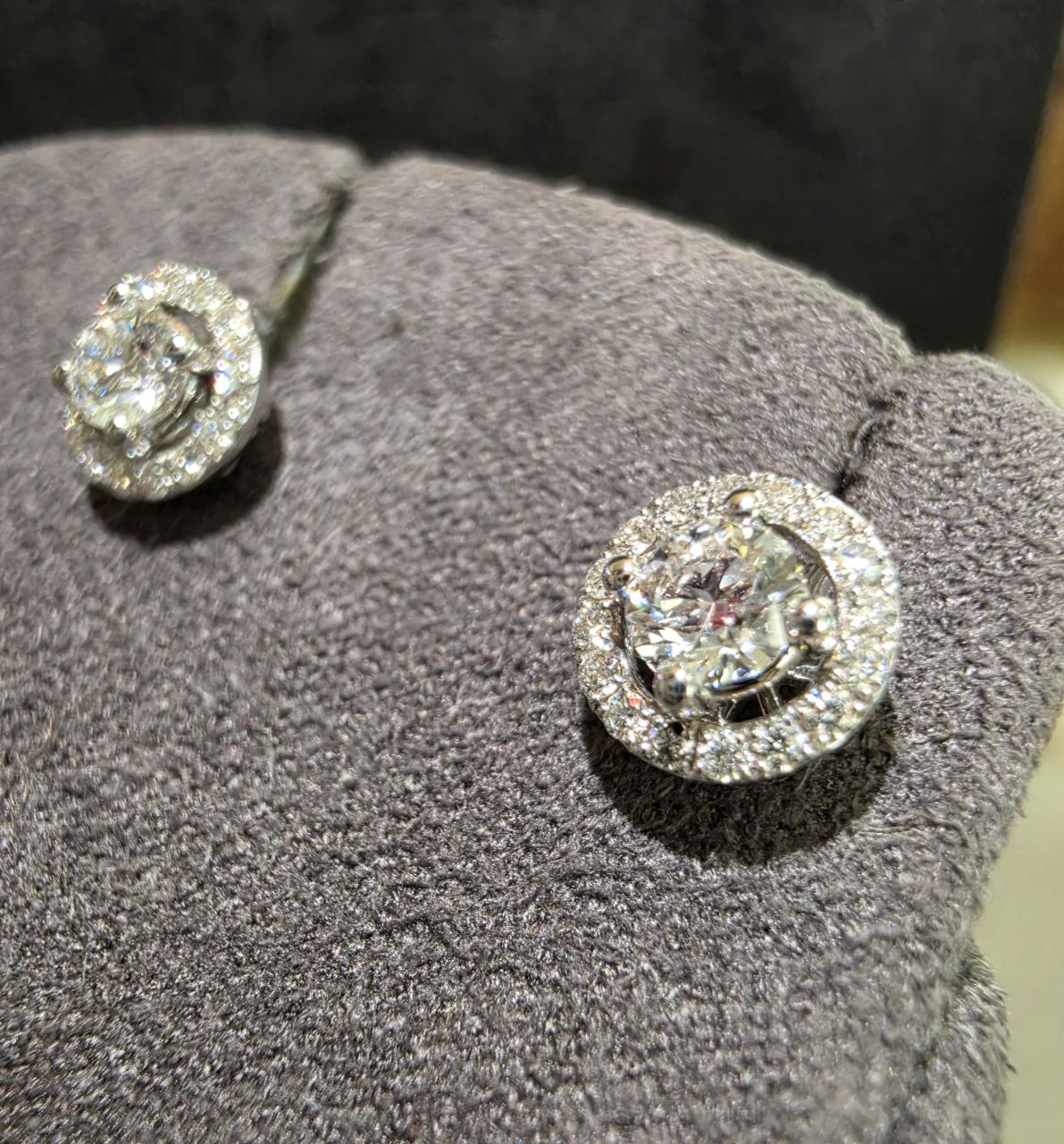 Серьги пуссеты трансформеры с бриллиантами 0,61ct.